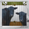 Galloway Cattle (Cow) Print Shower Curtain-Free Shipping