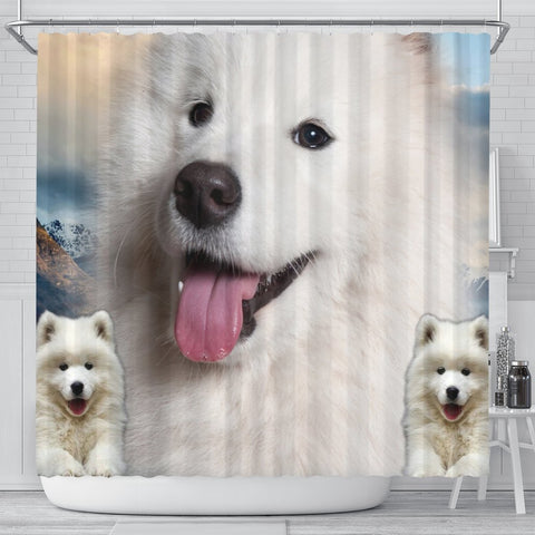 Samoyed Dog Print Shower Curtains-Free Shipping