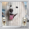 Samoyed Dog Print Shower Curtains-Free Shipping