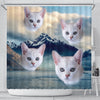 Burmilla Cat Print Shower Curtains-Free Shipping