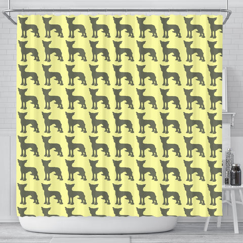 Chinese Crested Dog Pattern Print Shower Curtains-Free Shipping