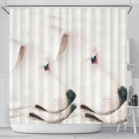 Dogo Argentino Dog Print Shower Curtain-Free Shipping