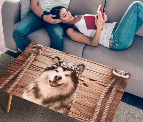Alaskan Malamute Print Rectangular Coffee Table