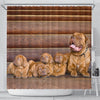 Bordeaux Mastiff Print Shower Curtains-Free Shipping