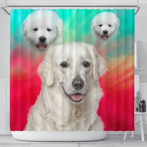 Kuvasz Dog Print Shower Curtain-Free Shipping