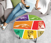 Borzoi Dog Print Circular Coffee Table