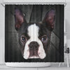 Boston Terrier Print Shower Curtains-Free Shipping
