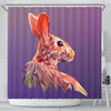 Rabbit Vector Art Print Shower Curtains-Free Shipping