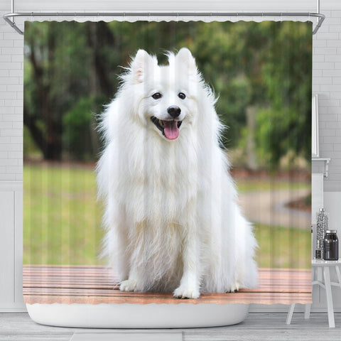 Spitz Dog Print Shower Curtains-Free Shipping