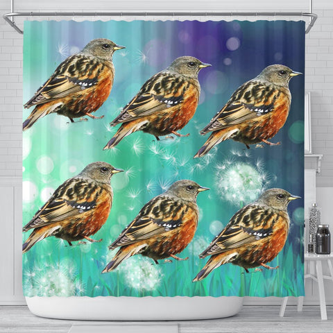 Lovely Accentor Bird Print Shower Curtains-Free Shipping