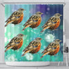 Lovely Accentor Bird Print Shower Curtains-Free Shipping