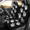 Pomeranian Dog On Black Print Car Seat Covers-Free Shipping