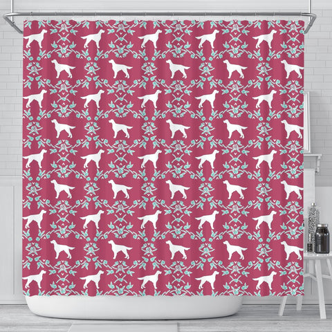 Irish Setter Dog Pattern Print Shower Curtains-Free Shipping