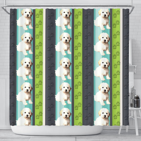 Shih-poo Dog Print Shower Curtain-Free Shipping