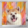 Cute Akita Inu Dog Print Shower Curtains-Free Shipping