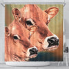 Jersey Cattle (Cow) Print Shower Curtain-Free Shipping