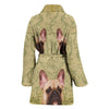 Cute French Bulldog Print Women's Bath Robe-Free Shipping