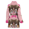 Miniature American Shepherd Print Women's Bath Robe-Free Shipping
