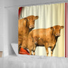 Limousin Cattle (Cow) Print Shower Curtain-Free Shipping