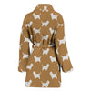 Petit Basset Griffon Vendeen Dog Pattern Print Women's Bath Robe-Free Shipping