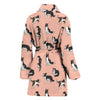 Amazing Border Collie Dog Pattern Print Women's Bath Robe-Free Shipping