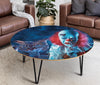 "Keep silence" Cat Print Circular Coffee Table