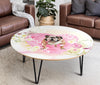 Bulldog Print Circular Coffee Table