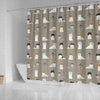 Pekingese Dog Pattern Print Shower Curtains-Free Shipping