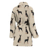 German Pinscher Dog Art Pattern Print Women's Bath Robe-Free Shipping