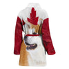Akita Inu Dog Print Women's Bath Robe-Free Shipping