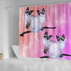 Snowshoe Cat Print Shower Curtains-Free Shipping