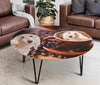 Afghan Hound Print Circular Coffee Table