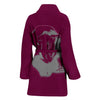 Cute Boston Terrier Dog Print Women's Bath Robe-Free Shipping
