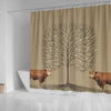 Gelbvieh Cattle (Cow) Print Shower Curtain-Free Shipping