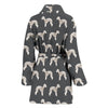 Bedlington Terrier Dog Pattern Print Women's Bath Robe-Free Shipping