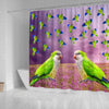 Monk Parakeet Parrot Print Shower Curtains-Free Shipping