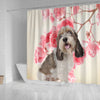 Petit Basset Griffon Vendeen Print Shower Curtains-Free Shipping