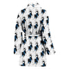Siberian Husky Dog Pattern Print Women's Bath Robe-Free Shipping
