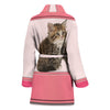 Cute Siberian cat Print Women's Bath Robe-Free Shipping