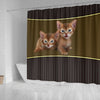 Abyssinian cat Print Shower Curtain-Free Shipping