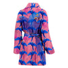 Hyacinth Macaw Parrot Pattern Print Women's Bath Robe-Free Shipping