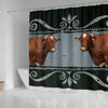 Maine Anjou Cattle (Cow) Print Shower Curtain-Free Shipping