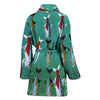 Neon Tetra Fish Print Women's Bath Robe-Free Shipping