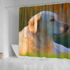 Golden Retriever Dog Painting Print Shower Curtains-Free Shipping