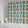 Cute Chow Chow Dog Pattern Print Shower Curtains-Free Shipping