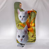 Cute Burmilla Cat Print Hooded Blanket