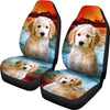 Cute Goldendoodle Dog Print Car Seat Covers- Free Shipping