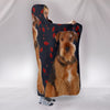 Amazing Airedale Terrier floral Print Hooded Blanket