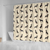 German Pinscher Dog Art Pattern Print Shower Curtains-Free Shipping