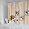 Borzoi Dog Print Shower Curtain-Free Shipping